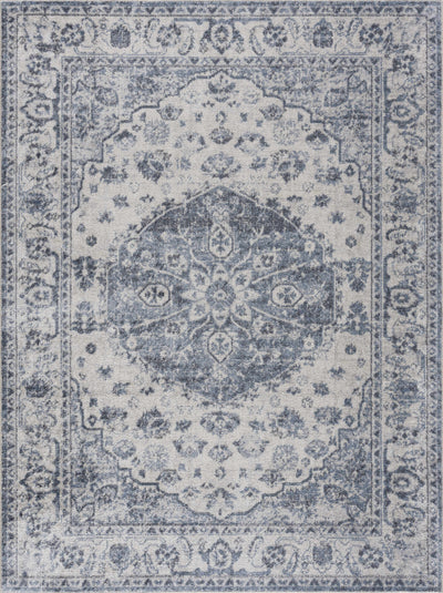 Blue Hiti Washable Area Rug