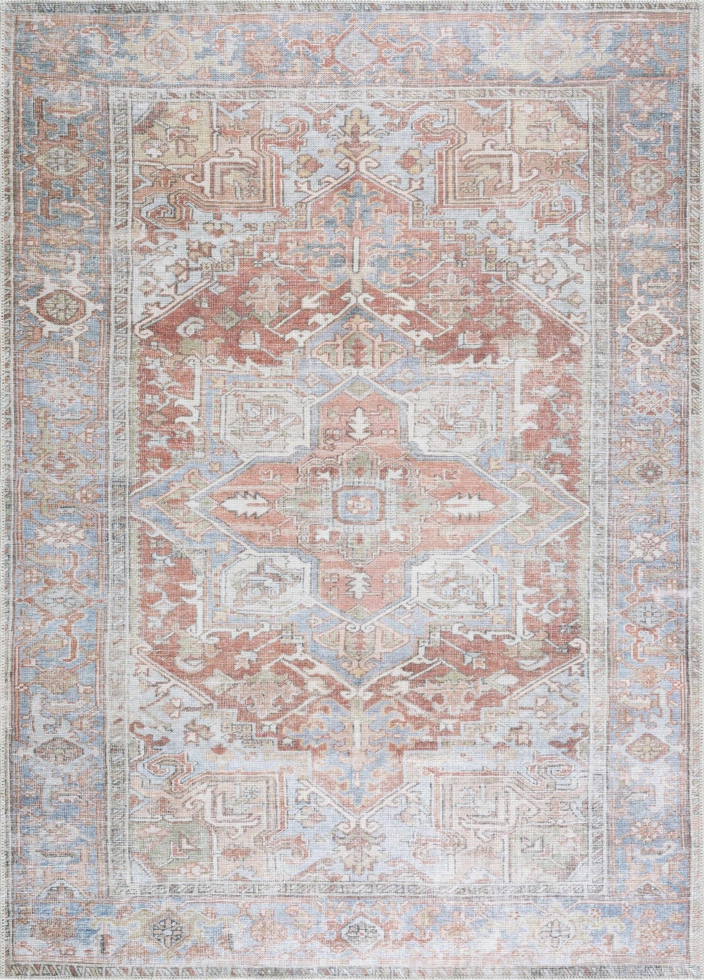 Rust Maayon Washable Rug - Sweet Water Decor - Rugs