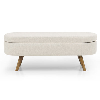 Walker Edison | Ottoman Oval Storage Bench - Sweet Water Decor - Ottoman