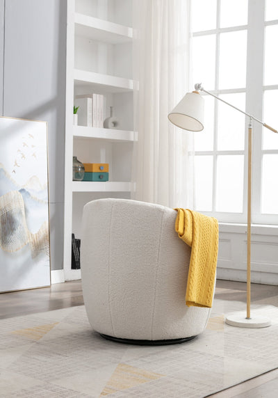 Walker Edison | Teddy Swivel Barrel Accent Armchair Chair - Sweet Water Decor - Living Room
