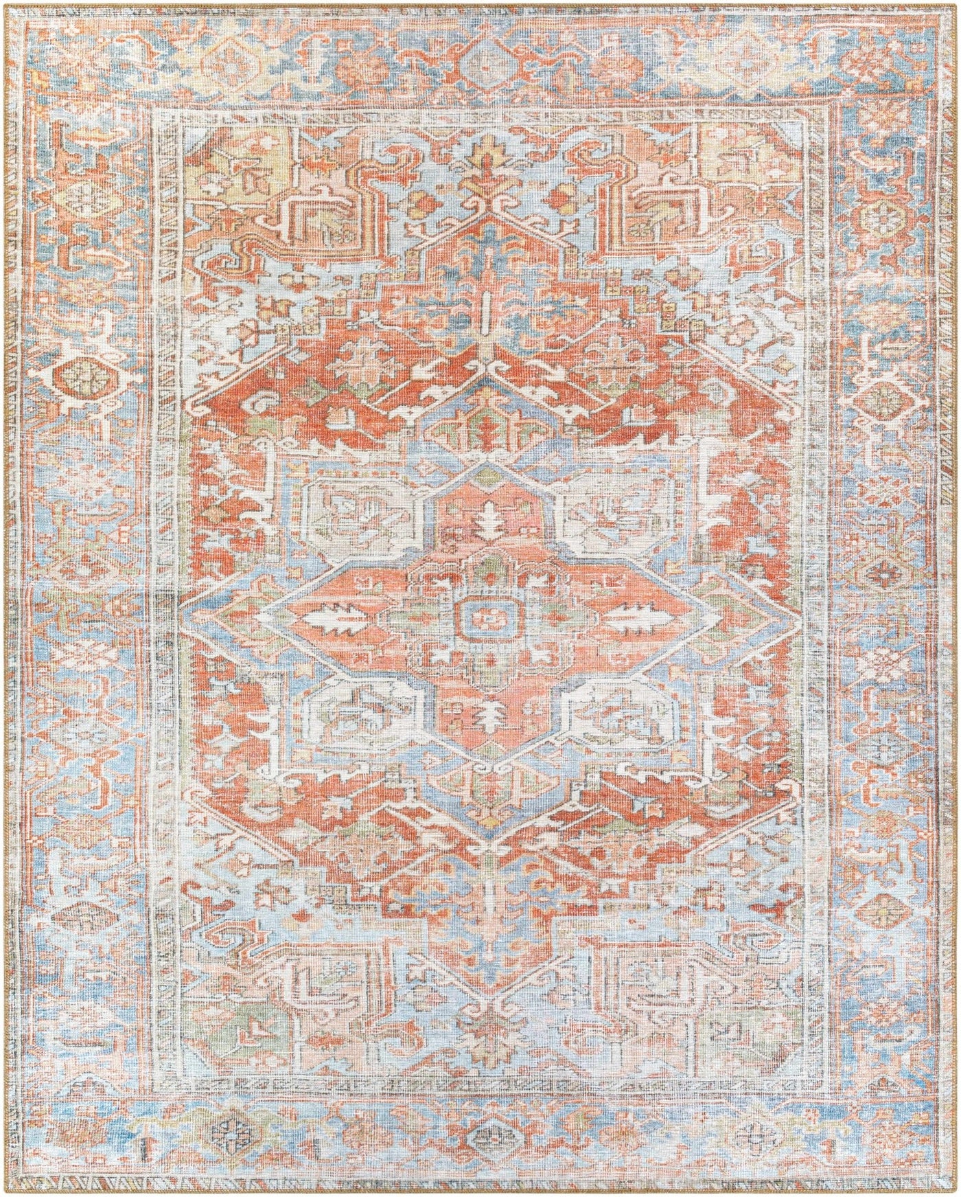 Rust Maayon Washable Rug - Sweet Water Decor - Rugs