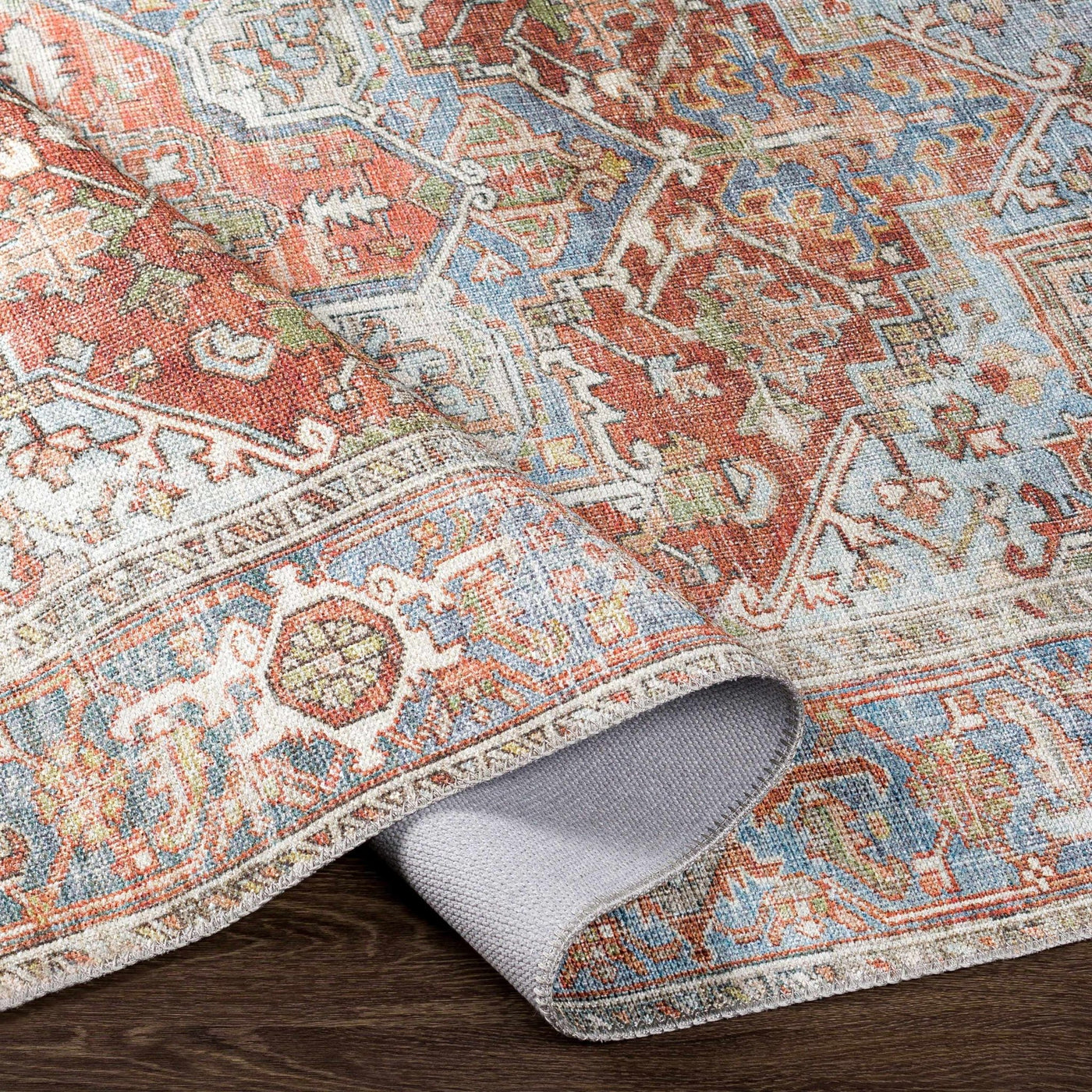 Rust Maayon Washable Rug - Sweet Water Decor - Rugs