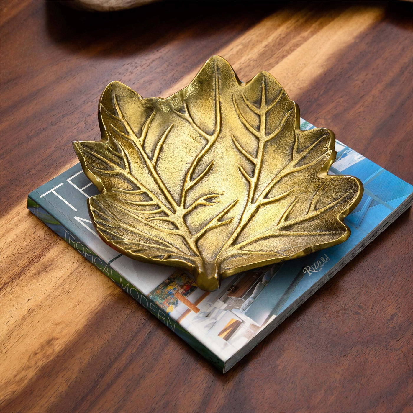 10" Gold Tree of Life Leaf Decorative Accent - Sweet Water Decor - DECORATIVE TRAY