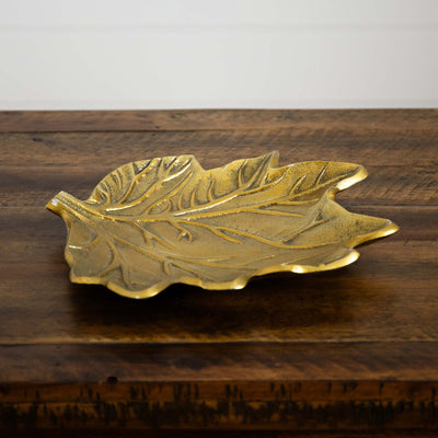 10" Gold Tree of Life Leaf Decorative Accent - Sweet Water Decor - DECORATIVE TRAY