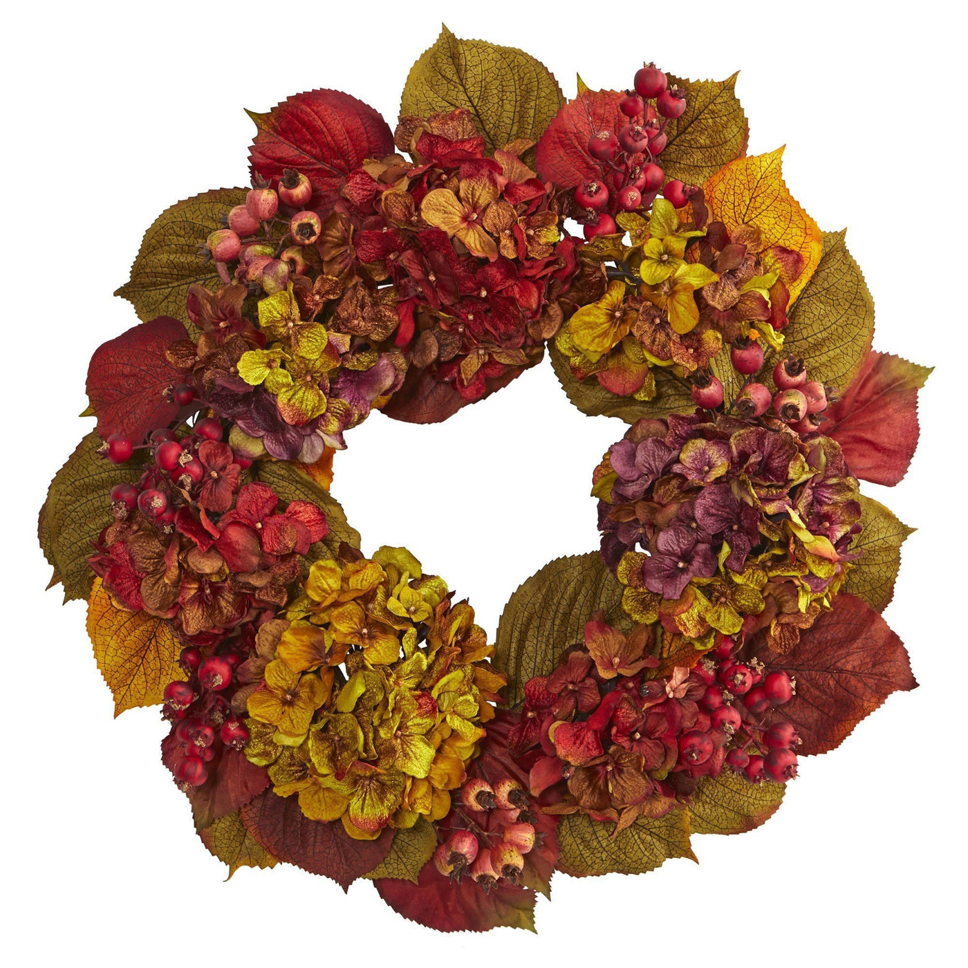 24” Fall Hydrangea Wreath - Sweet Water Decor - Wreath