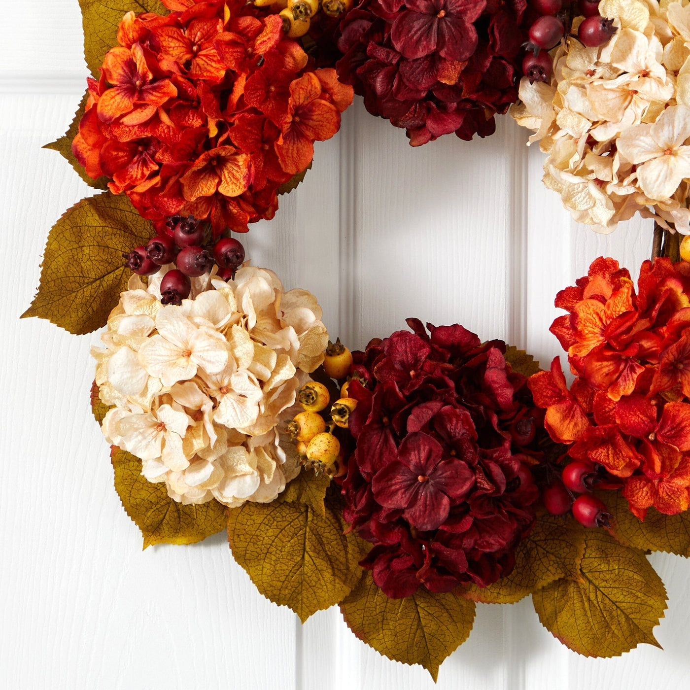 24” Fall Hydrangea Wreath - Sweet Water Decor - Wreath