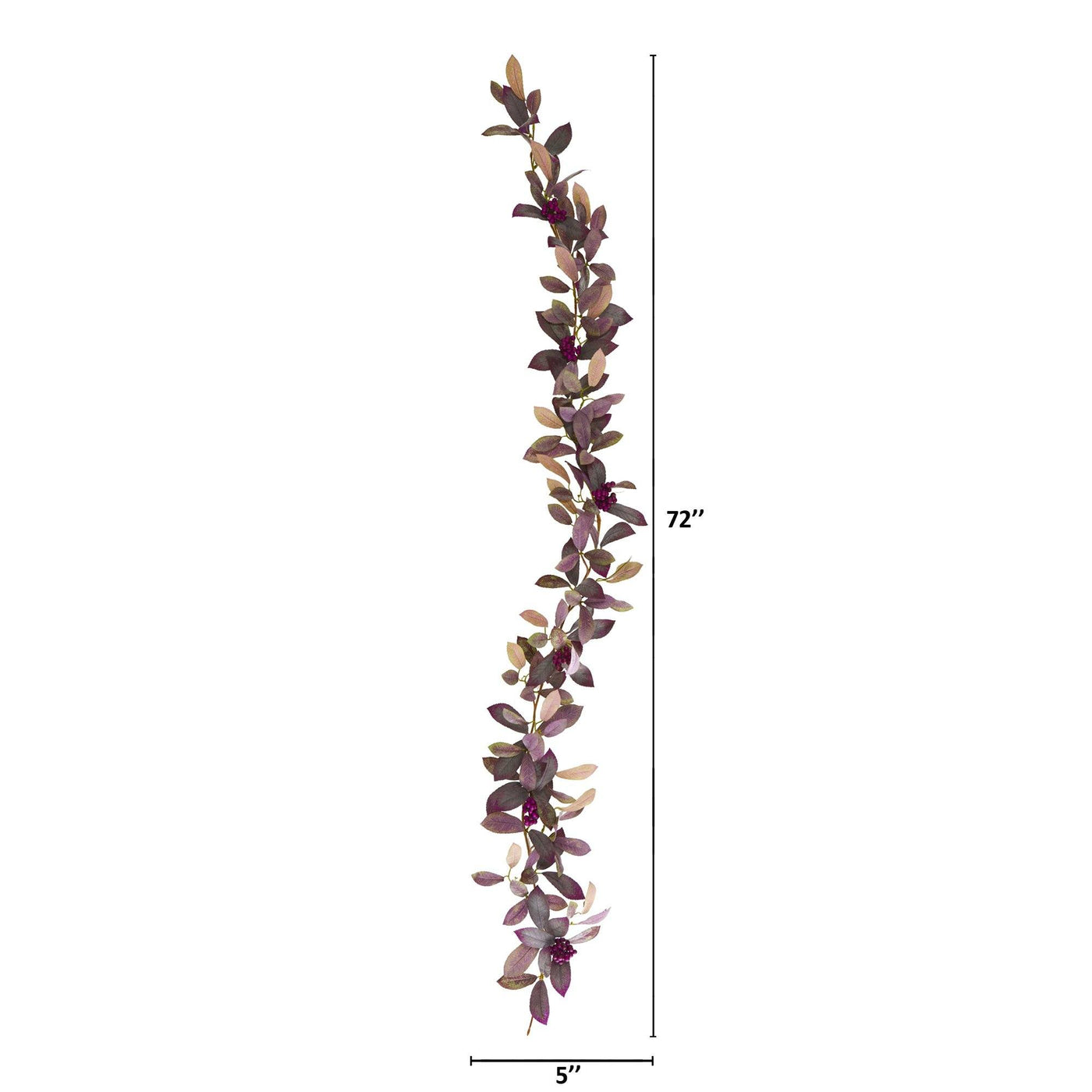 6’ Fall Laurel Leaf with Berries Artificial Garland (Set of 2) - Sweet Water Decor - Garland