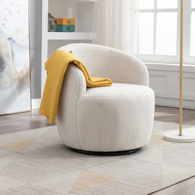 Walker Edison | Teddy Swivel Barrel Accent Armchair Chair - Sweet Water Decor - Living Room