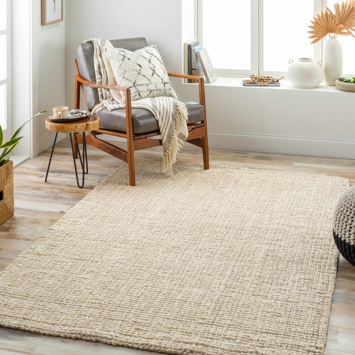 Ambel Cream Jute Rug - Sweet Water Decor - Rugs