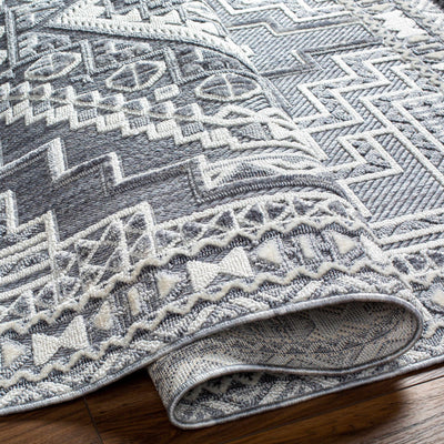 Alya Charcoal Textured Area Rug - Sweet Water Decor - Rugs