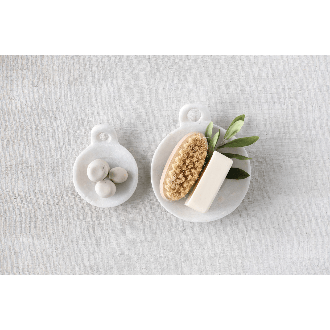 Carter Marble Dish with Handle - Sweet Water Decor - marble bowl