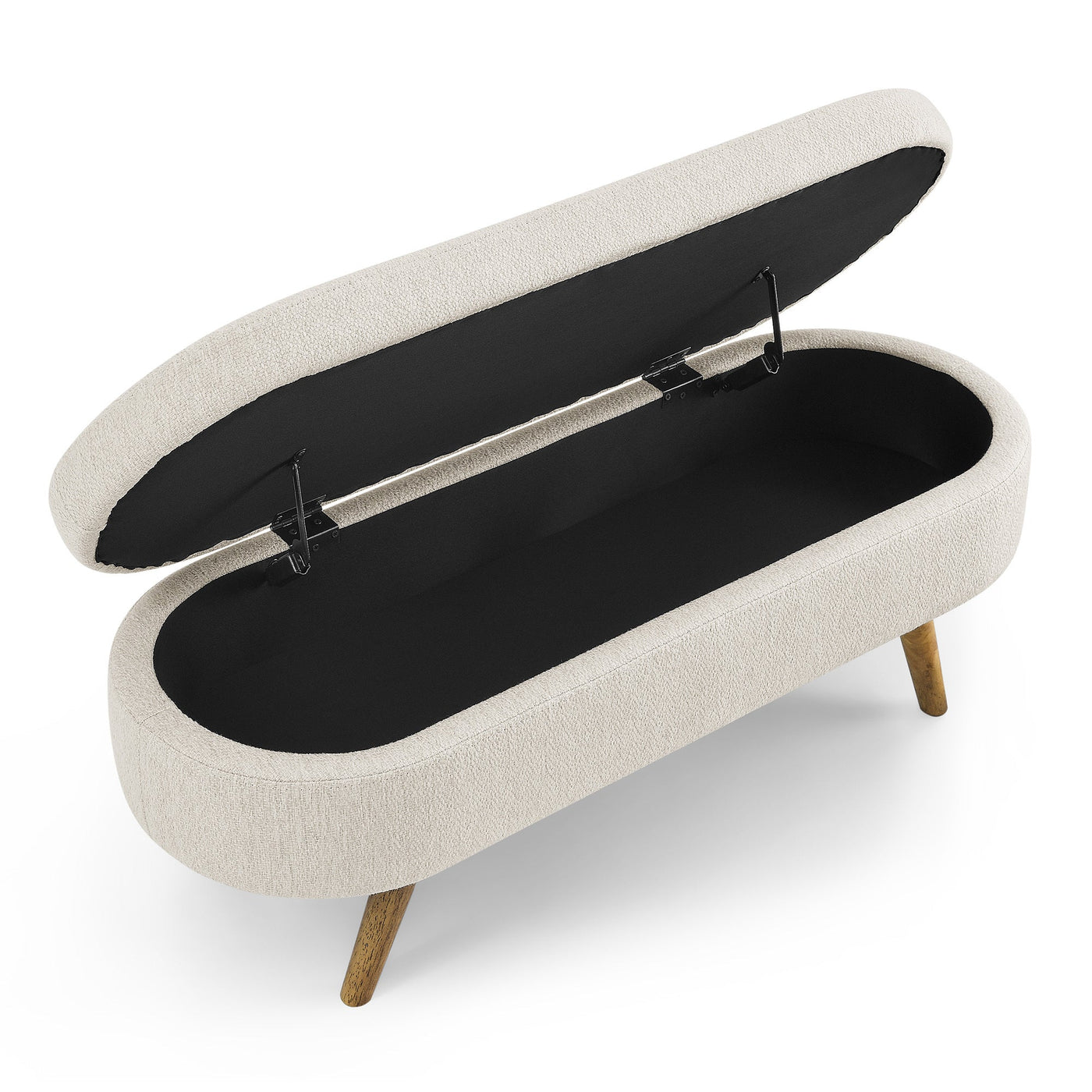 Walker Edison | Ottoman Oval Storage Bench - Sweet Water Decor - Ottoman