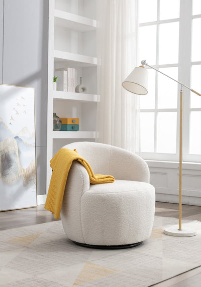 Walker Edison | Teddy Swivel Barrel Accent Armchair Chair - Sweet Water Decor - Living Room