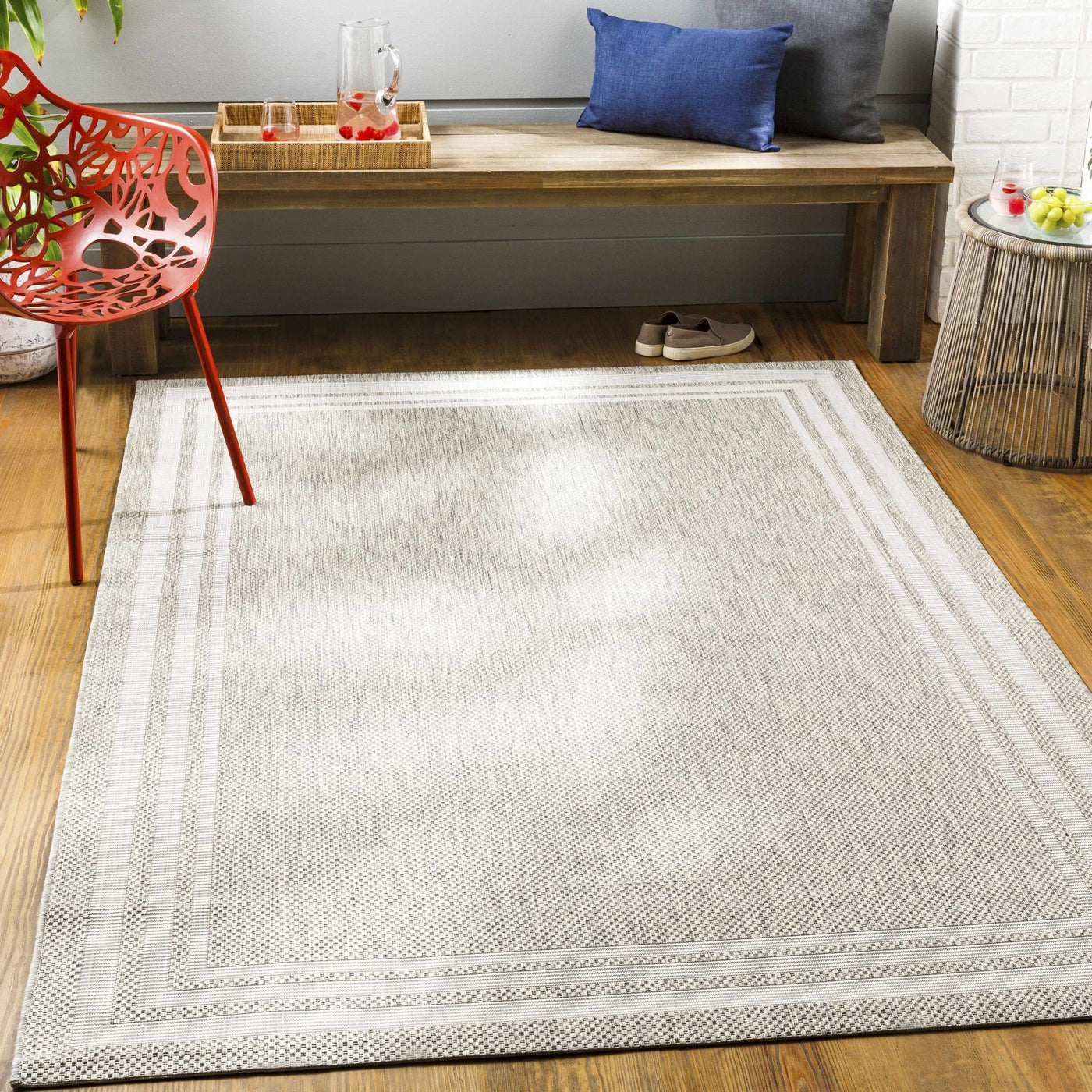 Burradoo Bordered Beige Rug - Sweet Water Decor - Rugs