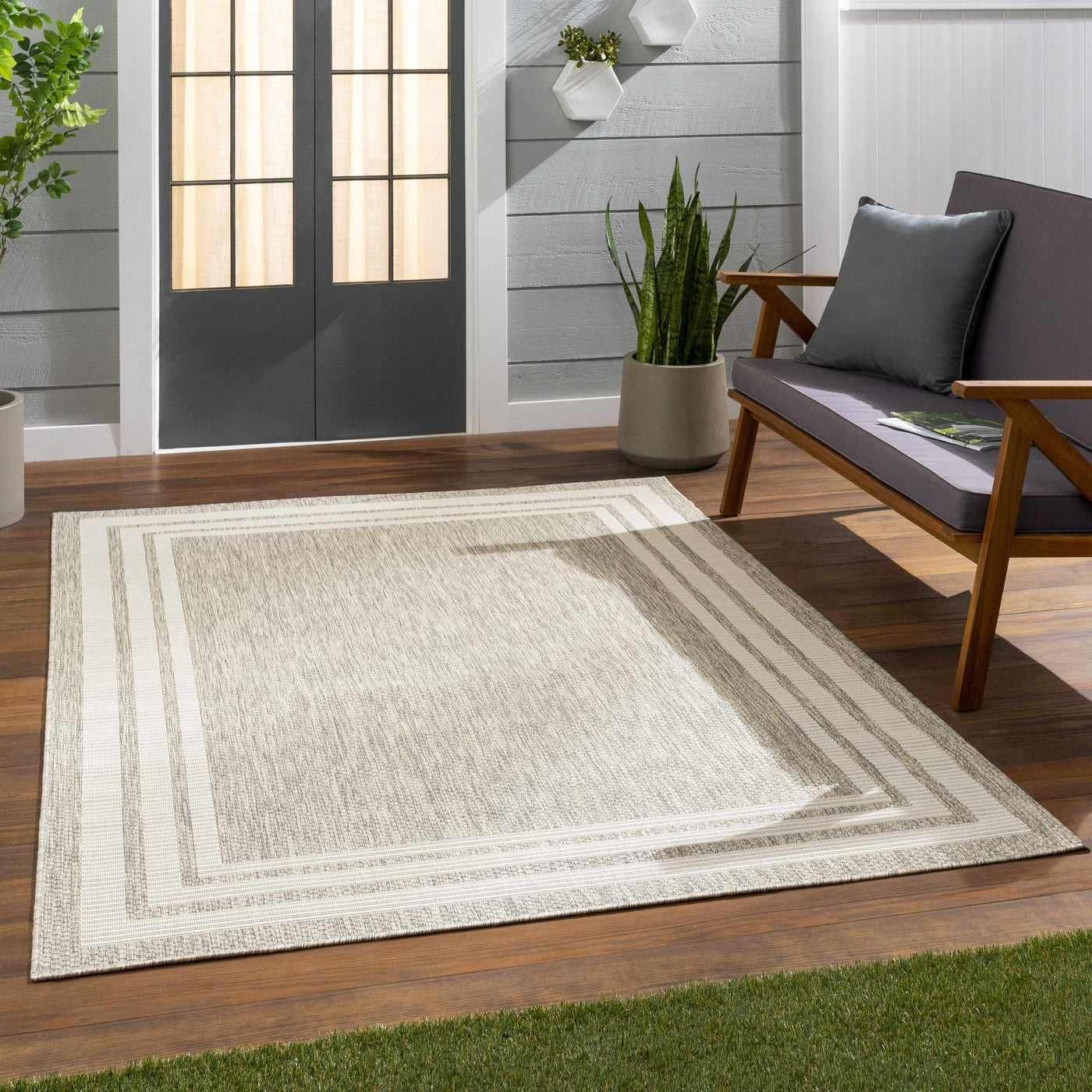 Burradoo Bordered Beige Rug - Sweet Water Decor - Rugs