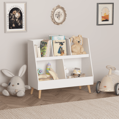 Walker Edison | Kids Bookcase and Toy Organizer - Sweet Water Decor - Storage & Organization