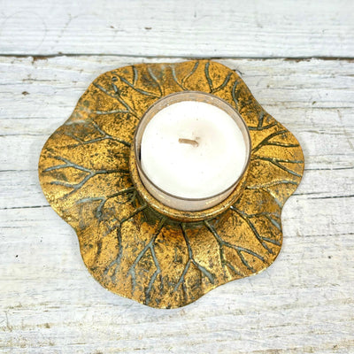 Metal Lotus Tealight Holder Small - Sweet Water Decor - Candle Holder