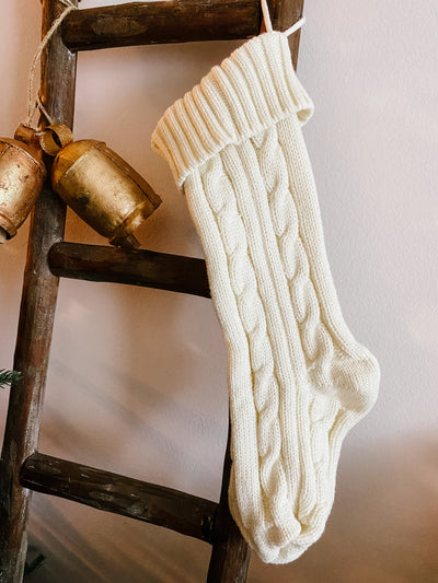Diamond Knitted Christmas Stocking