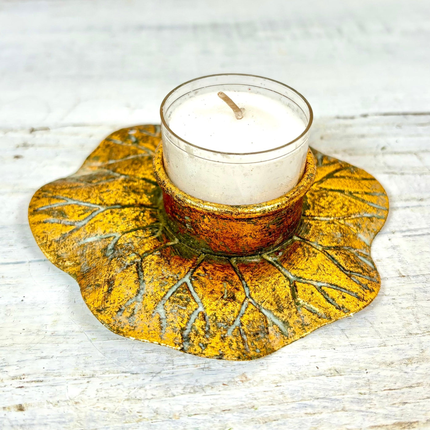 Metal Lotus Tealight Holder Small - Sweet Water Decor - Candle Holder