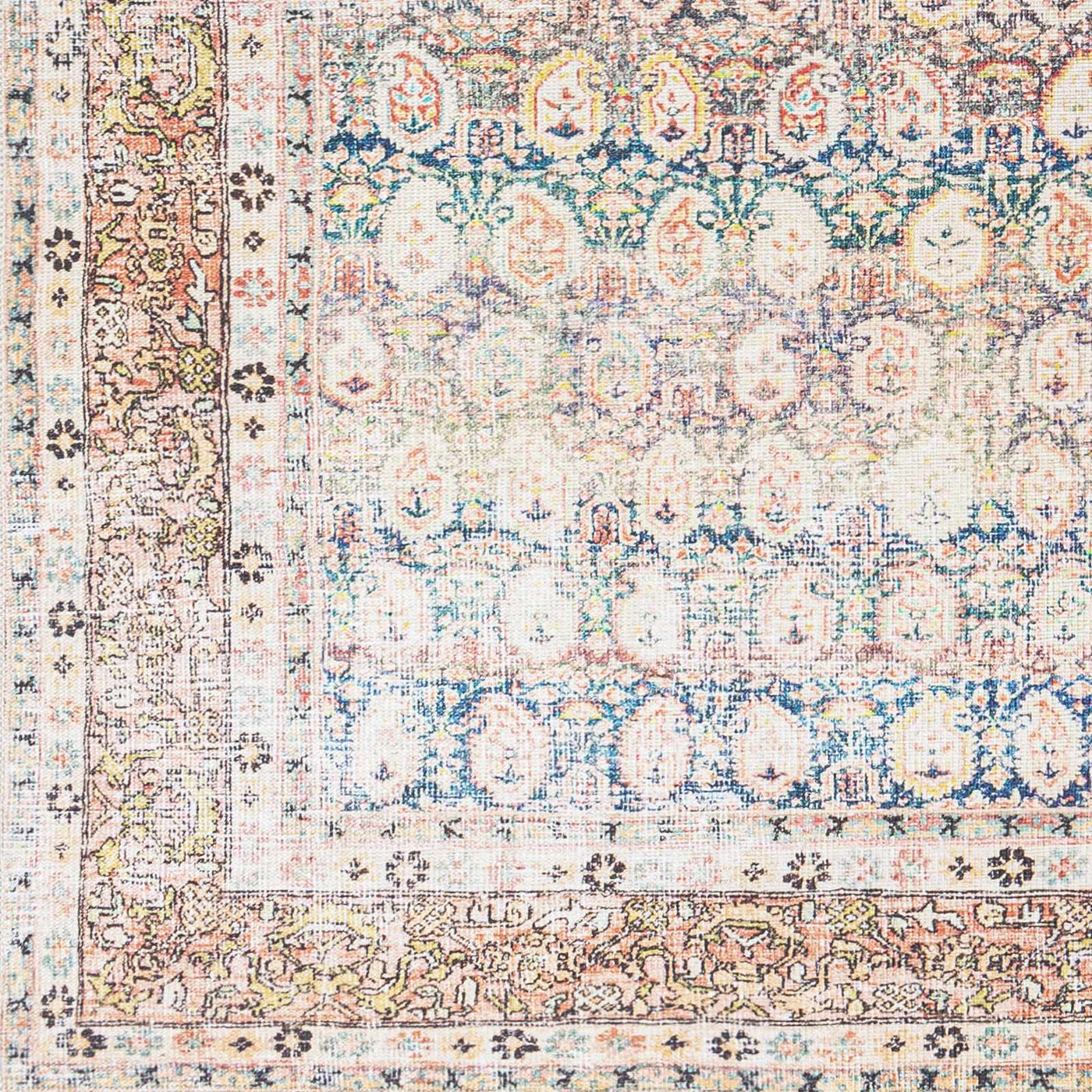 Rust Maligaya Distressed Washable Area Rug - Sweet Water Decor - Rugs