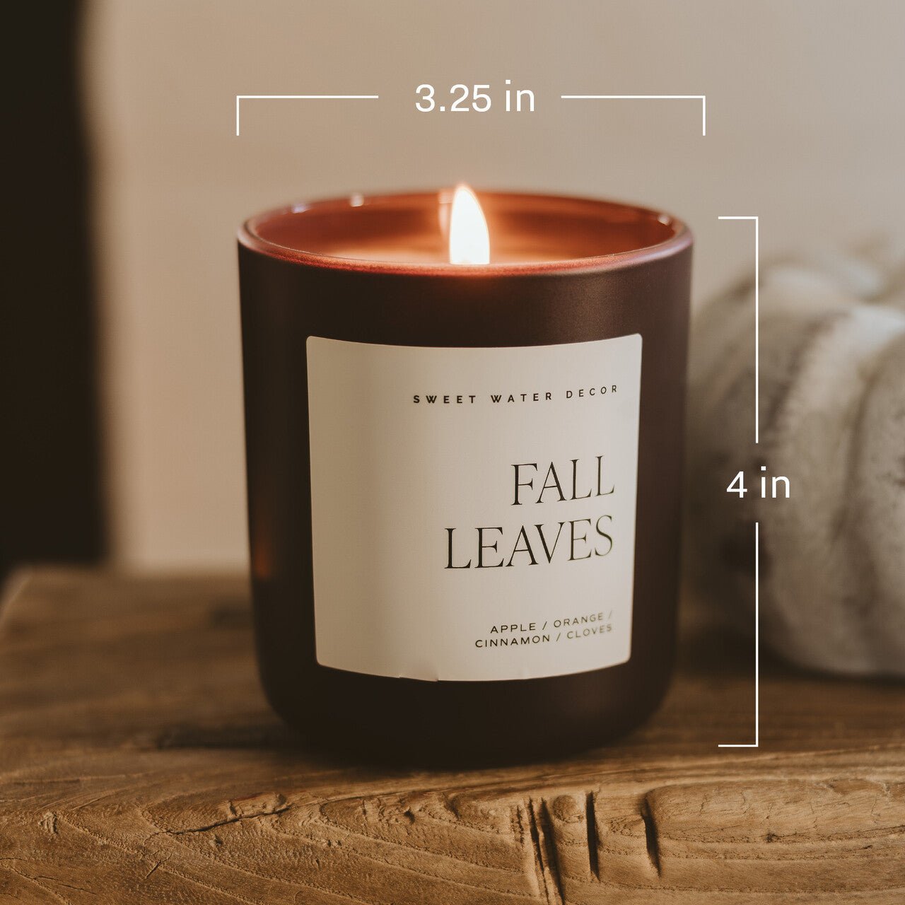 Cozy Season Soy Candle - Brown Matte Jar - 15 oz - Sweet Water Decor - Candles