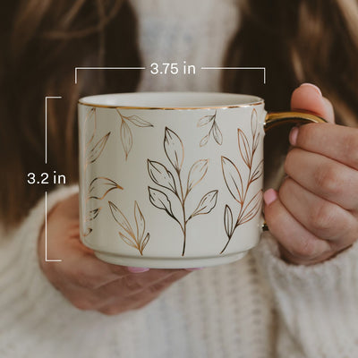 Mrs 14oz. Gold Handle Coffee Mug - Sweet Water Decor - Coffee Mugs