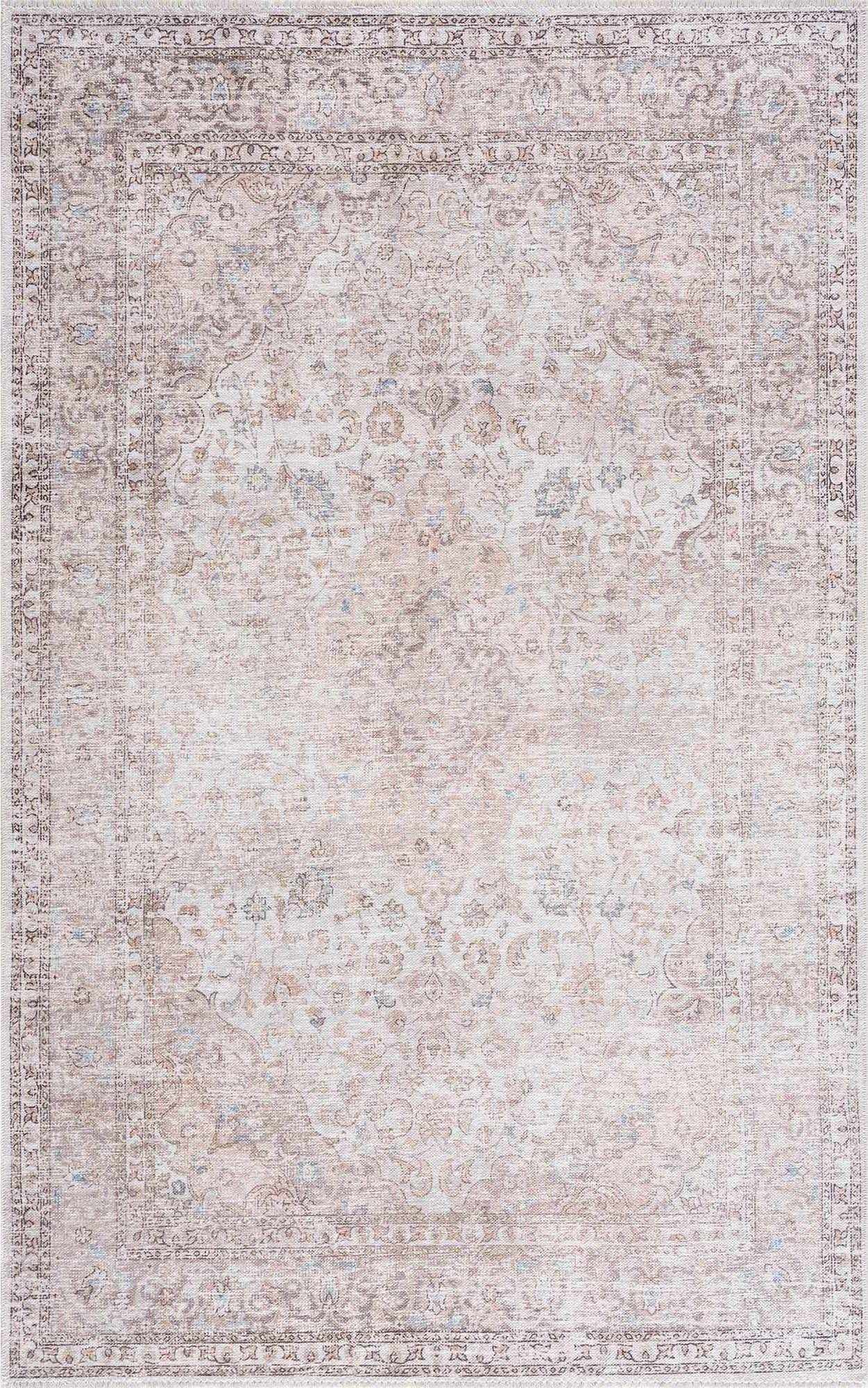 Cream Holi-2301 Washable Area Rug - Sweet Water Decor - Rugs