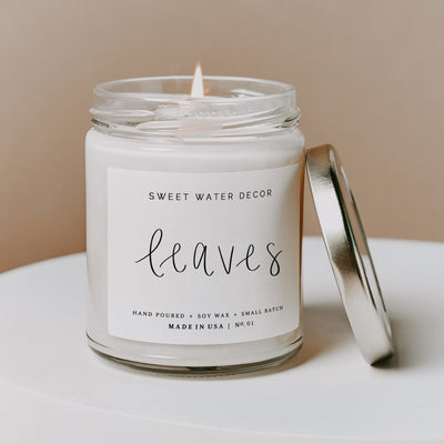 Leaves Soy Candle - Sweet Water Decor - Candles - farmhouse decor