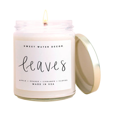 Leaves Soy Candle - Clear Jar - 9 oz