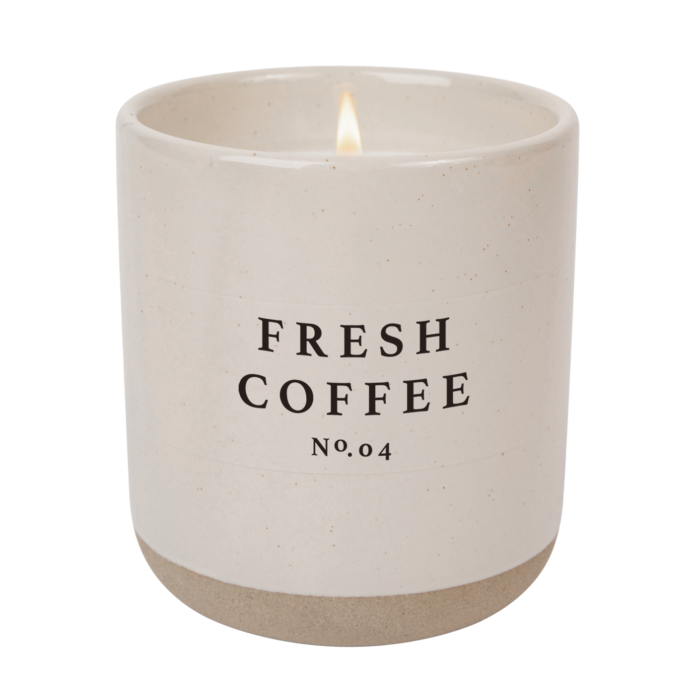Fresh Coffee Soy Candle - Cream Stoneware Jar - 12 oz