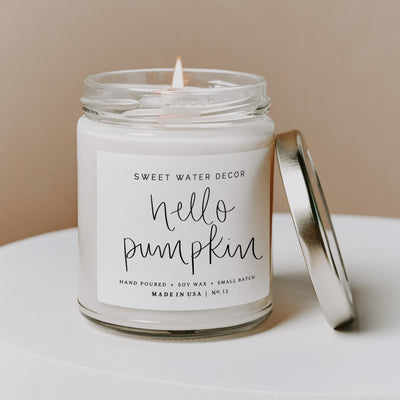 Hello Pumpkin Soy Candle - Clear Jar - 9 oz