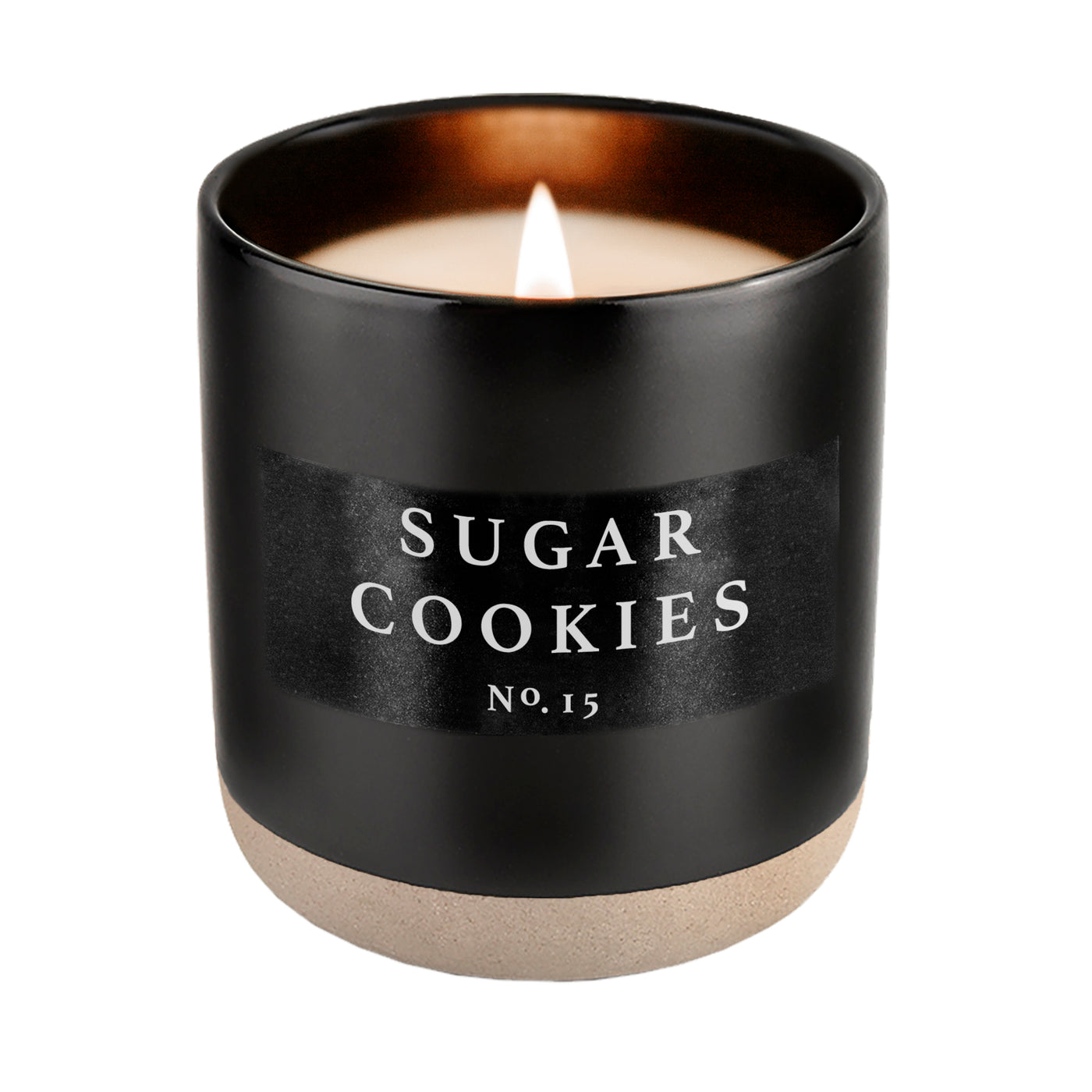 Sugar Cookies Soy Candle - Black Stoneware Jar - 12 oz