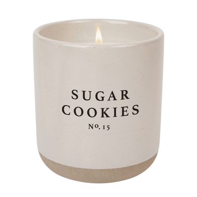 Sugar Cookies Soy Candle - Cream Stoneware Jar - 12 oz