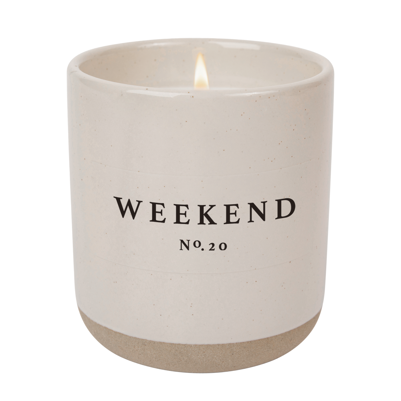 Weekend Soy Candle - Cream Stoneware Jar - 12 oz