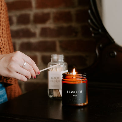 Fraser Fir Soy Candle - Amber Jar - 9 oz