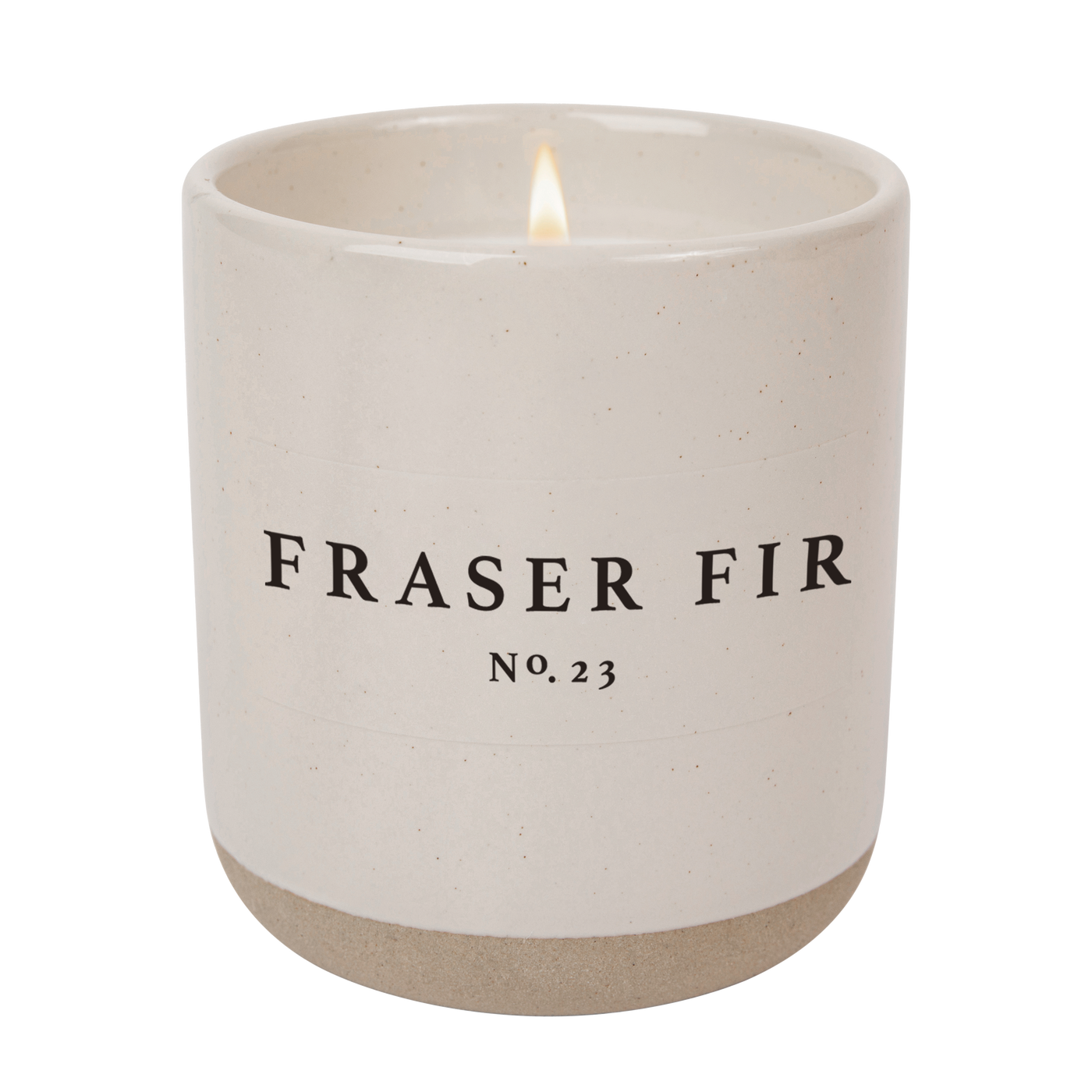 Fraser Fir Soy Candle - Cream Stoneware Jar - 12 oz