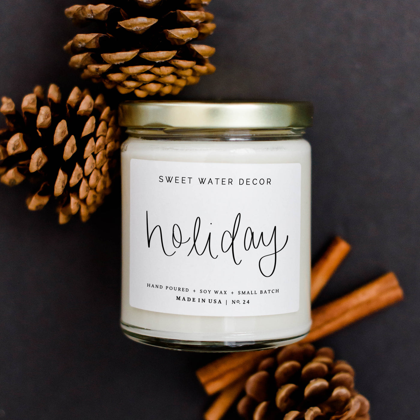 Holiday Soy Candle - Clear Jar - 9 oz