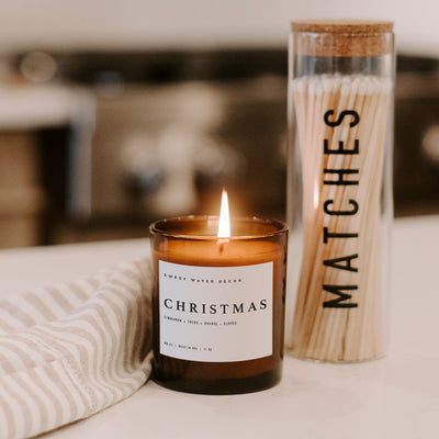 Christmas Soy Candle - Amber Jar - 11 oz