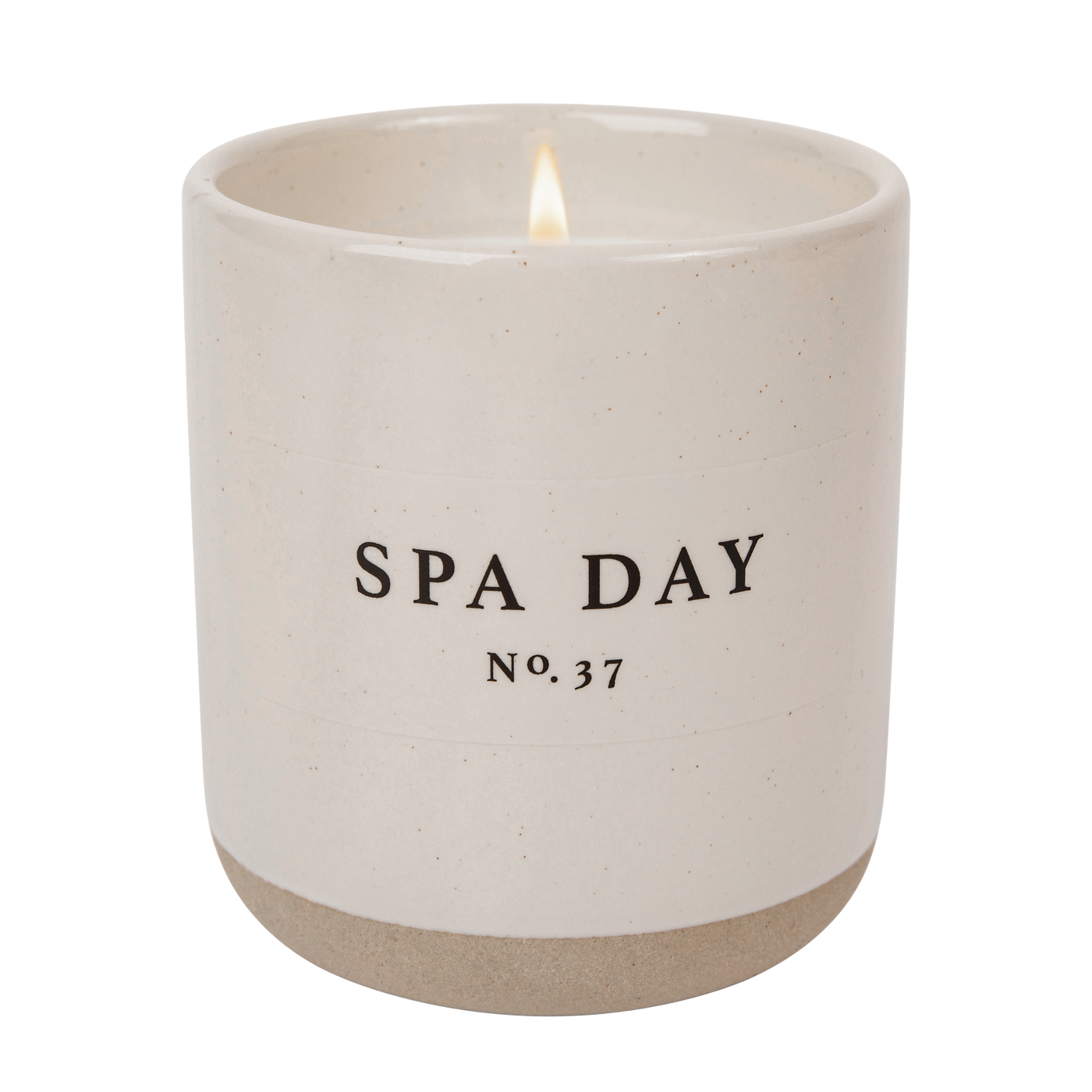 Spa Day Soy Candle - Cream Stoneware Jar - 12 oz