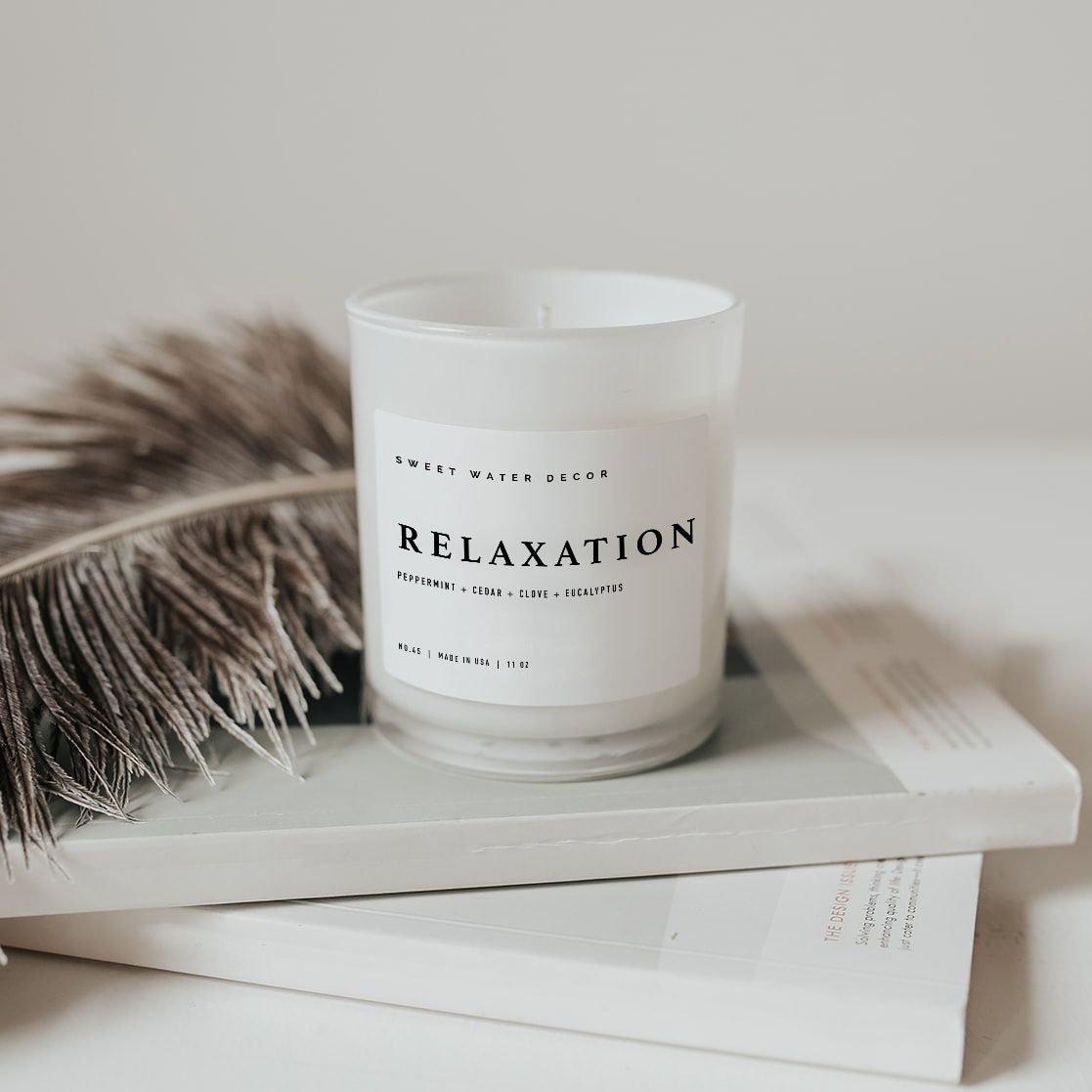 Relaxation Soy Candle - White Jar - 11 oz