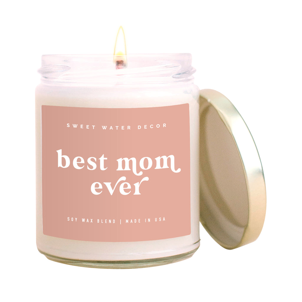 Floral Love For Mom Personalized Farmhouse Candle Jar