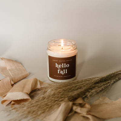 Hello Fall Soy Candle - Clear Jar - 9 oz