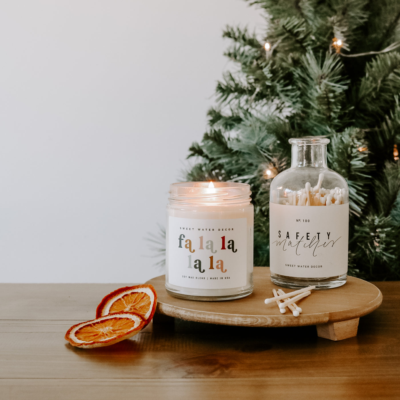 Fa La La La Soy Candle - Clear Jar - 9 oz