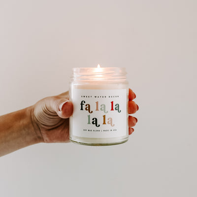 Fa La La La Soy Candle - Clear Jar - 9 oz