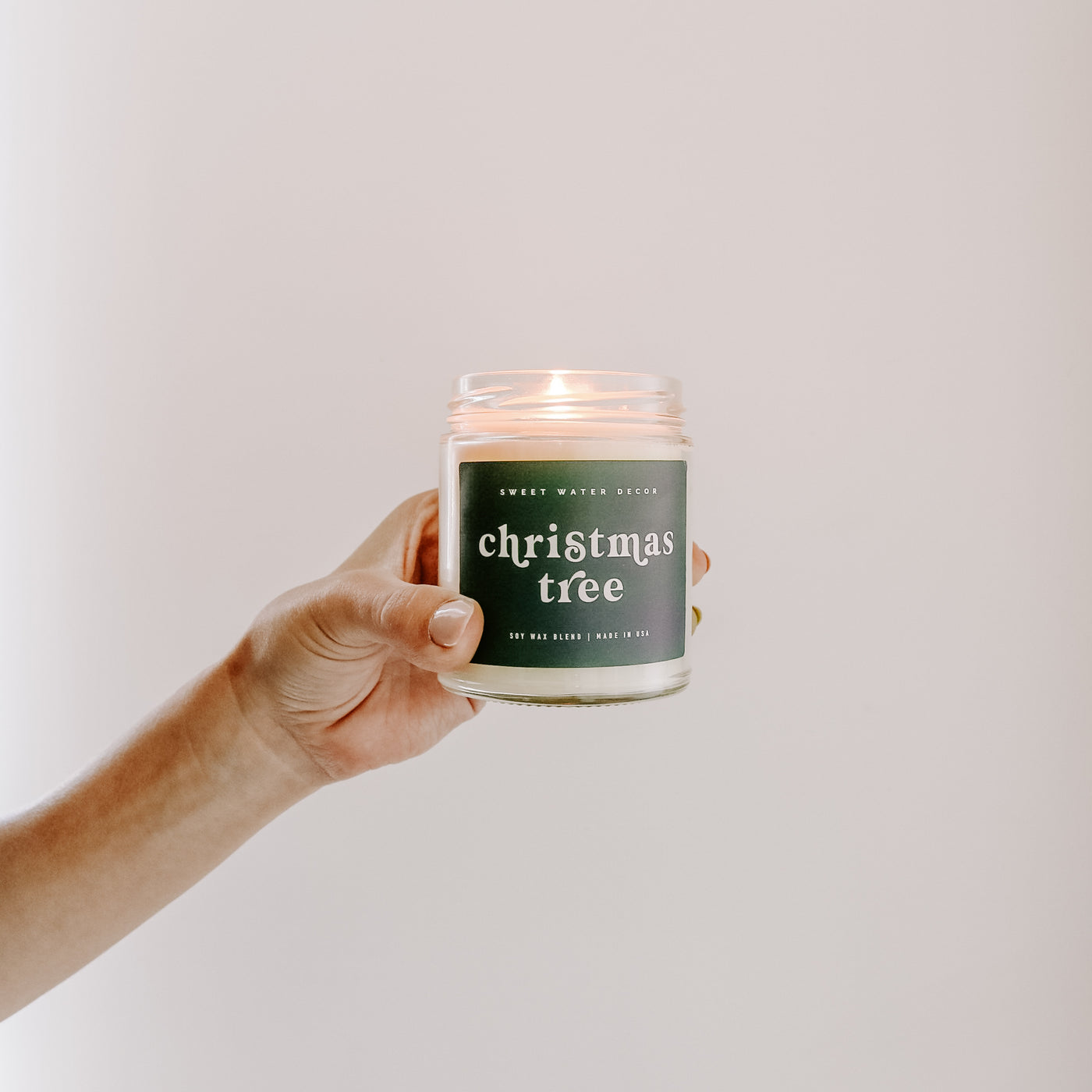 Christmas Tree Soy Candle - Clear Jar - 9 oz
