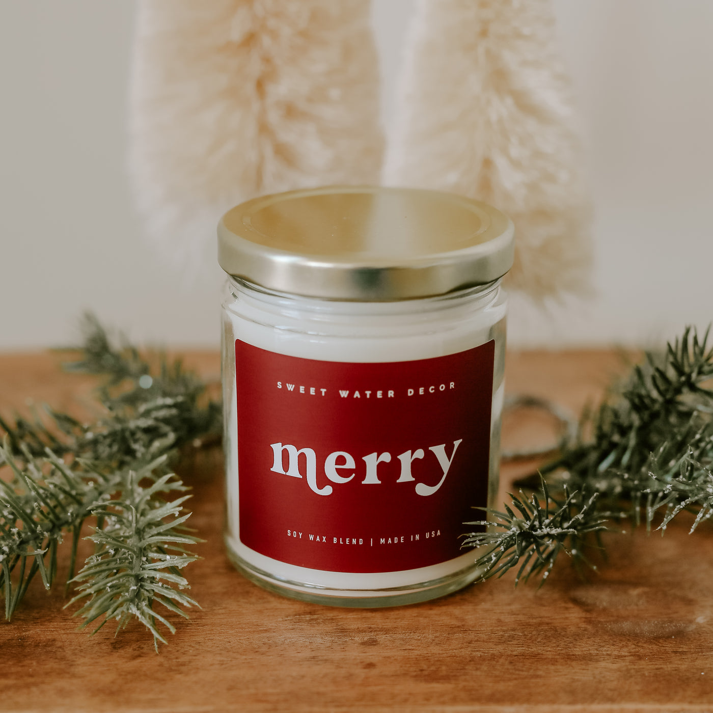 Merry Soy Candle - Clear Jar - 9 oz