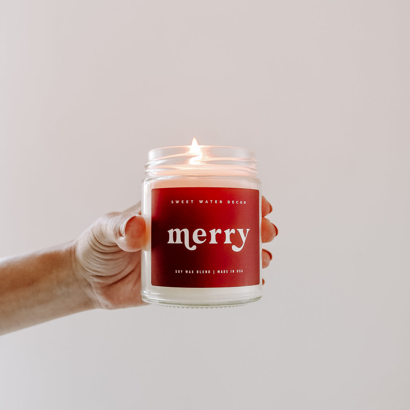 Merry Soy Candle - Clear Jar - 9 oz