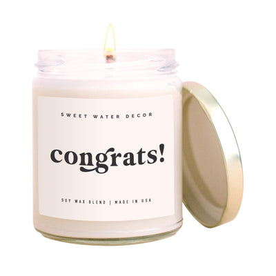 Congrats! Soy Candle - Clear Jar - 9 oz