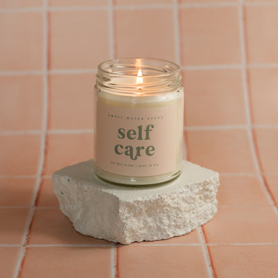 Self Care Soy Candle - Clear Jar - 9 oz