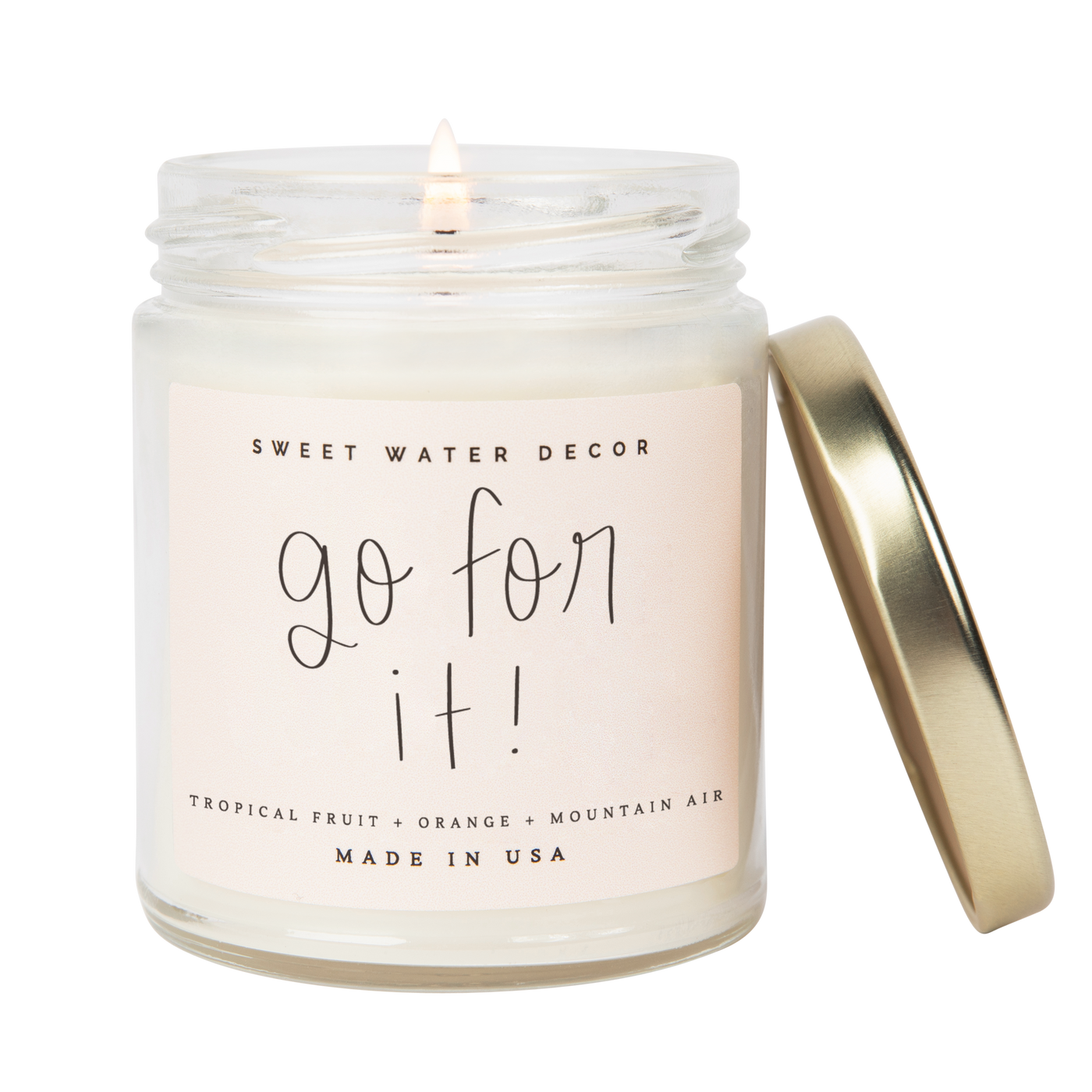 Go For It Soy Candle - Clear Jar - 9 oz